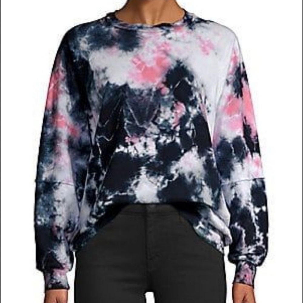 DTLA Brand Jeans Tie Dye Cotton Crew Neck Sweatshirt Cosmic Size XS